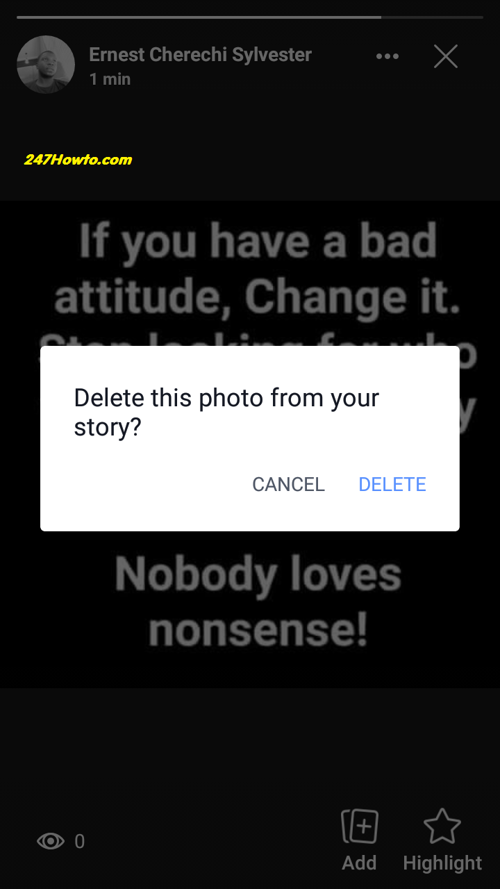 delete facebook story pics