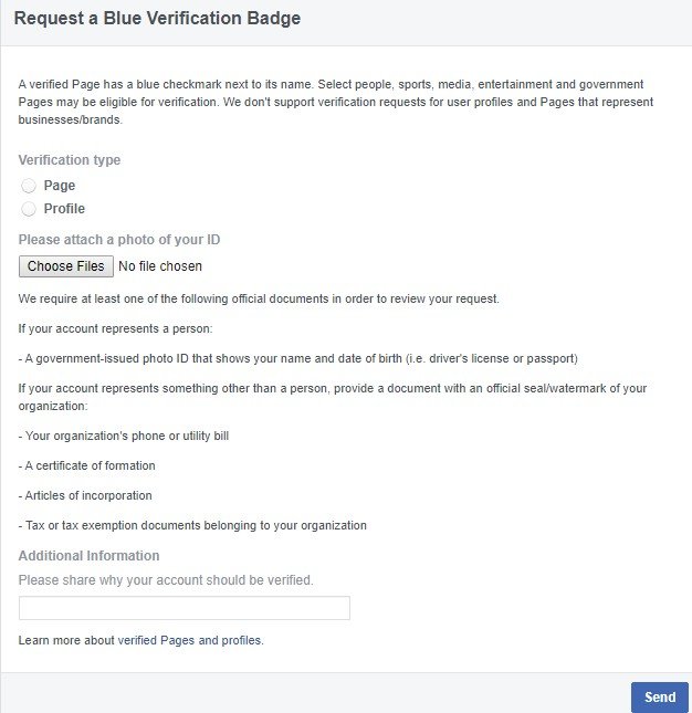 How To Verify Your Facebook Page 