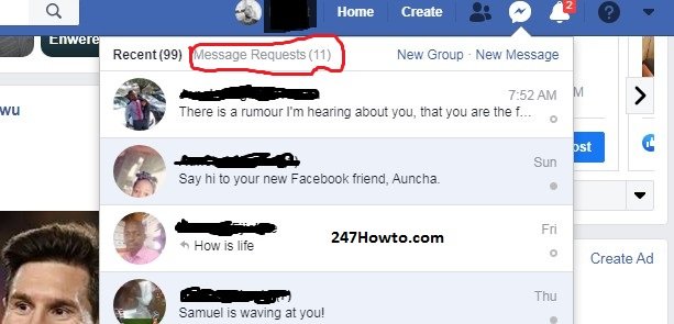 How to see my message requests on Facebook
