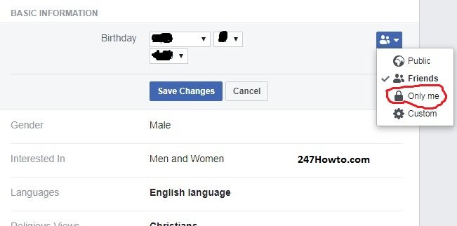 take my birthday off Facebook 