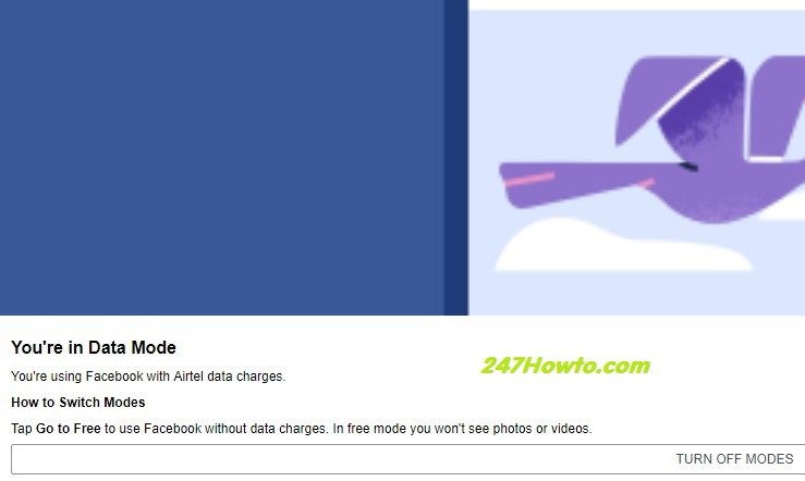 How to turn on and off free data on Facebook