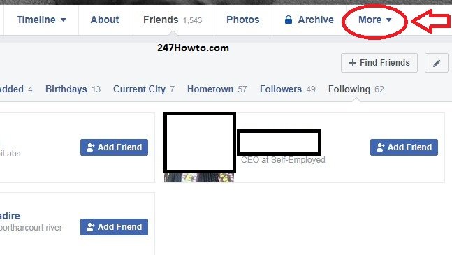 How to find out who i am following on Facebook