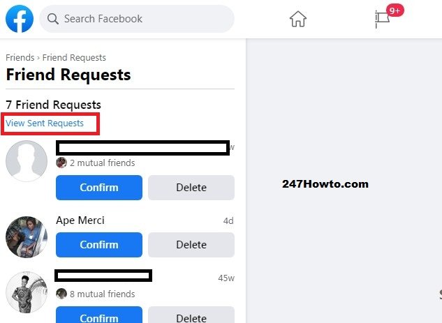 friend request on Facebook