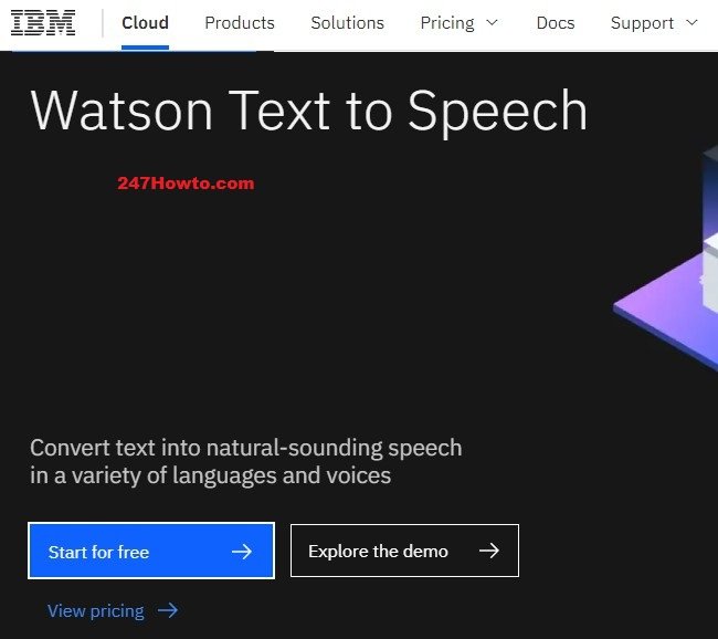 How to download and use IBM Watson Text to Speech begin